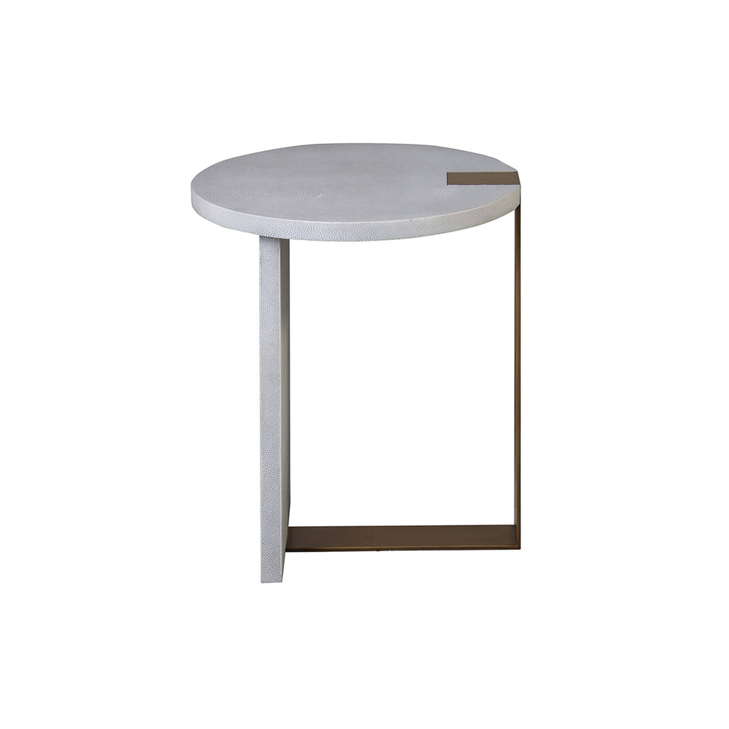 Light Grey Shagreen Side Table F751