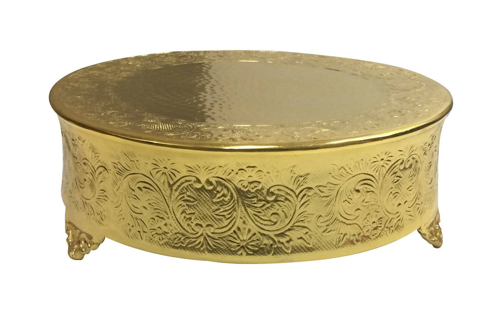 Gold Wedding Cake Stand Round 20x22 Aluminum Metal L78958