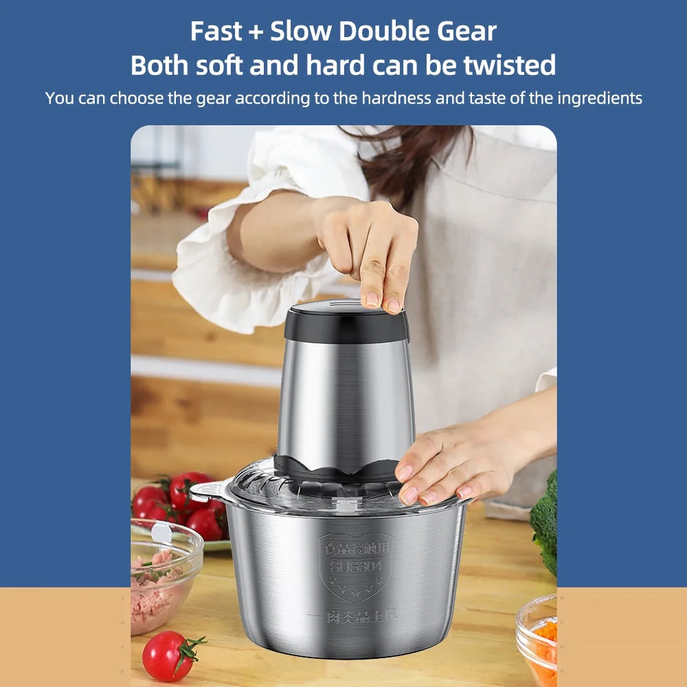 Electric Meat Grinder 3L Stainless Steel 300W Blender W4256