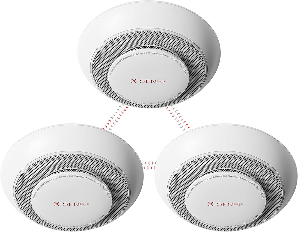 6-Pack Wireless Interconnected Smoke and Carbon Monoxide Detector Alarm L390