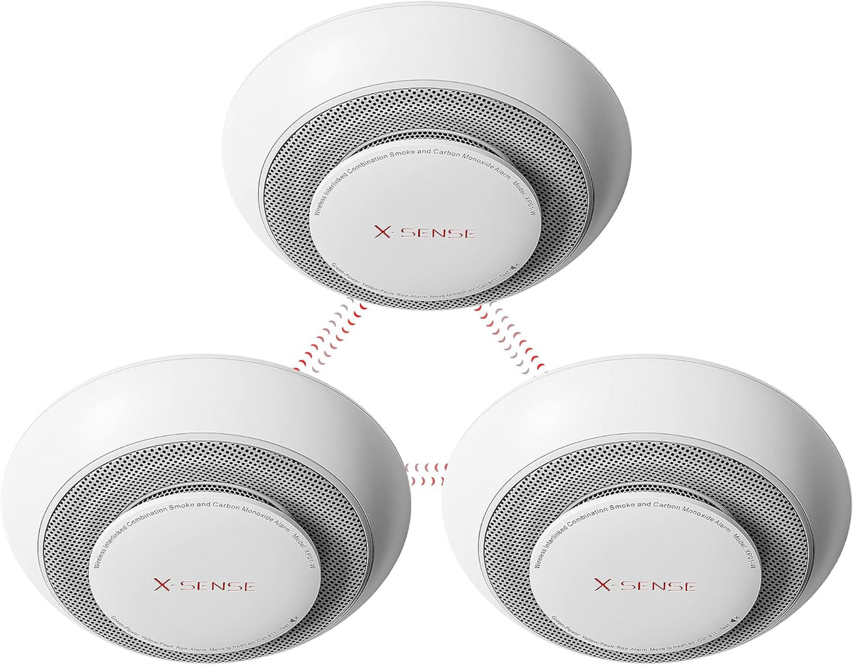 6-Pack Wireless Interconnected Smoke and Carbon Monoxide Detector Alarm L390