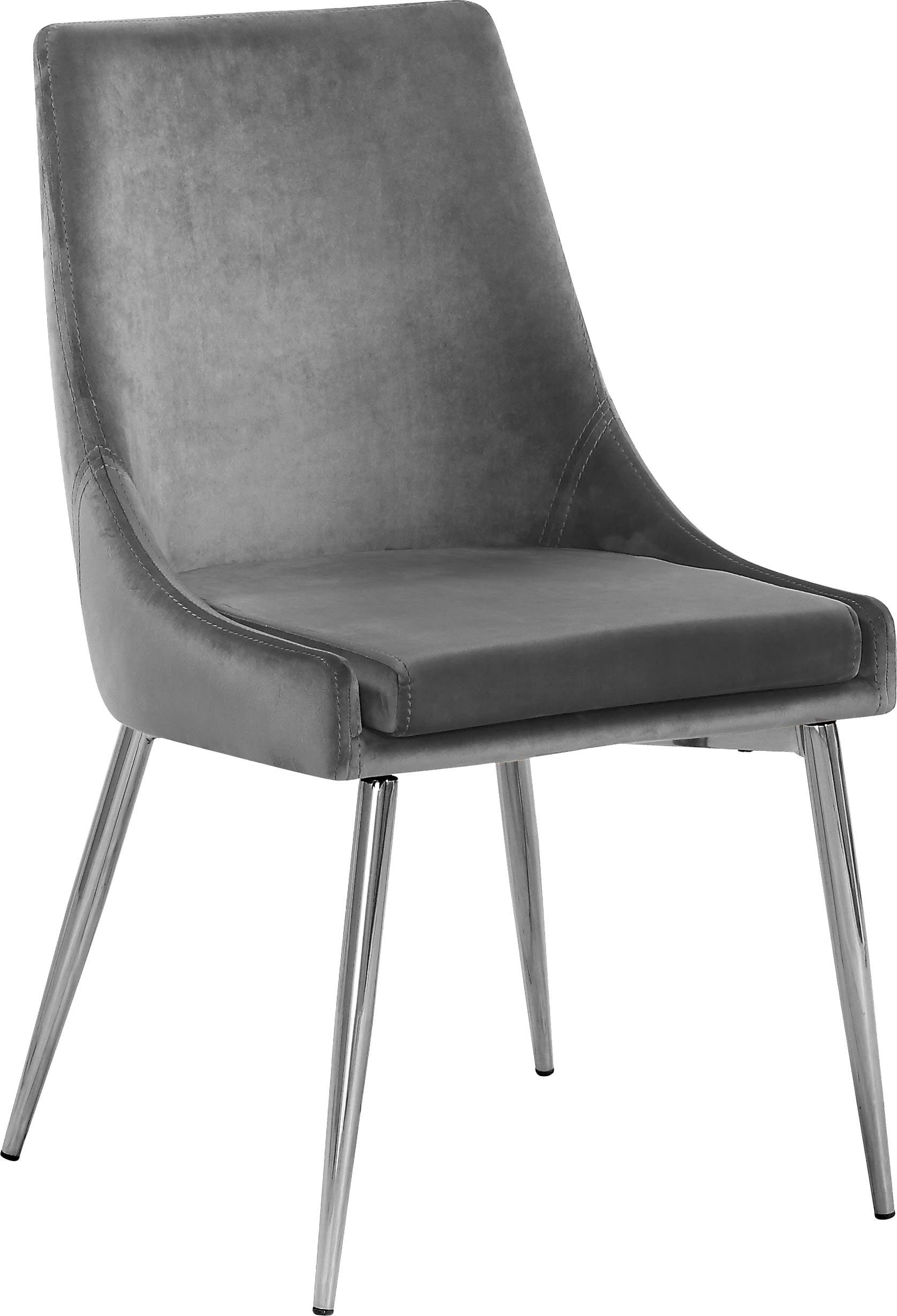 Grey Velvet Dining Chair Set of 2 V164585