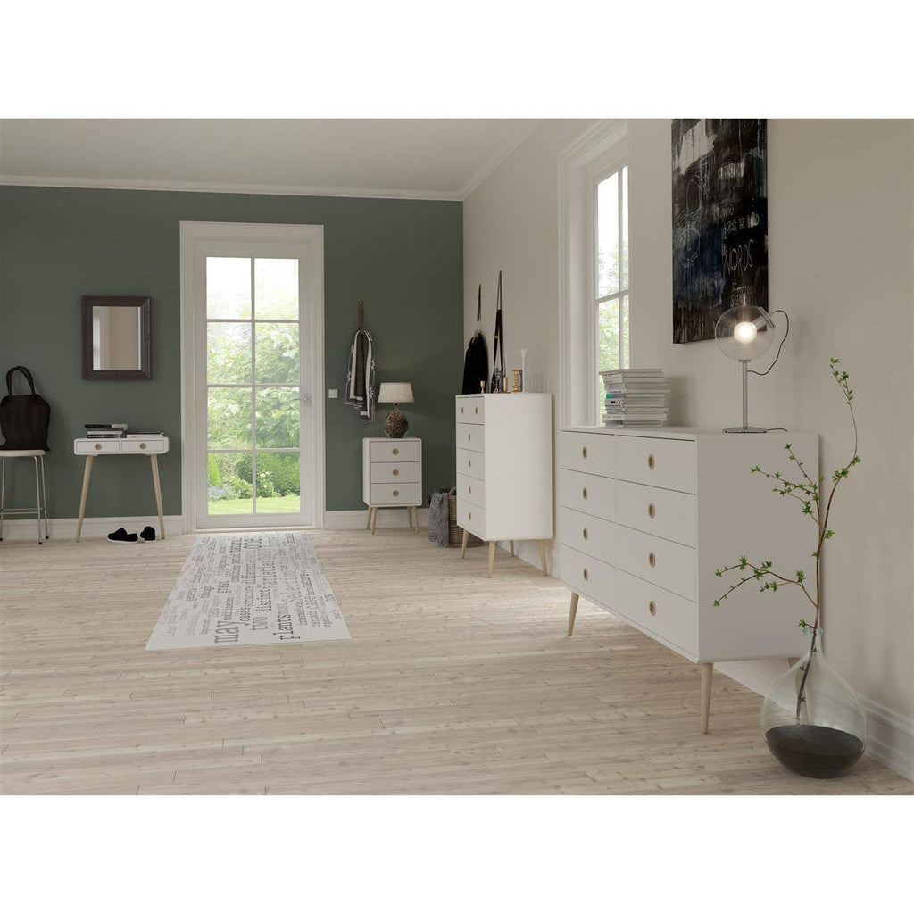 White Oak-finish Wood 3-Drawer Chest U59826