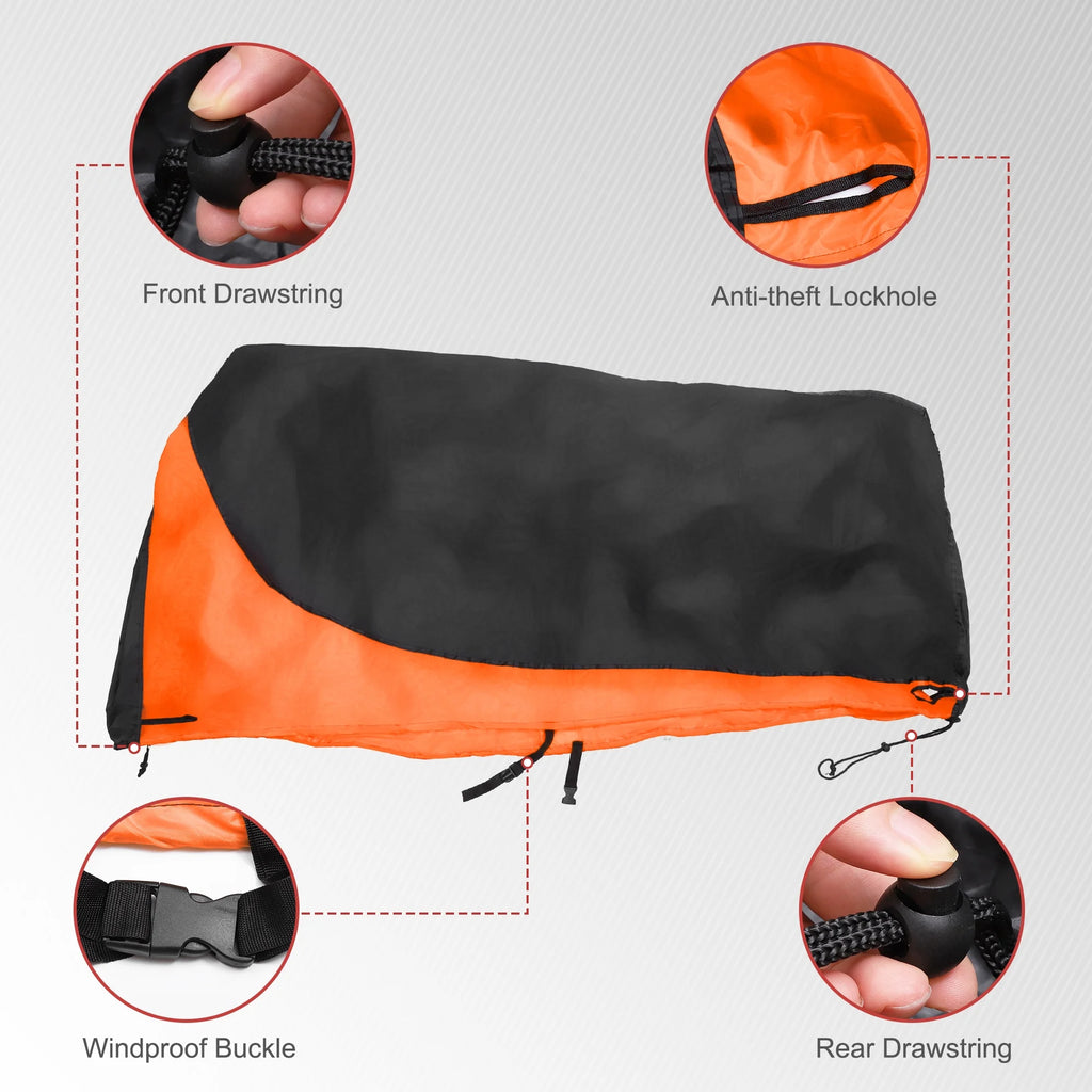 Orange Waterproof Bicycle Cover for 2 Bike I300484