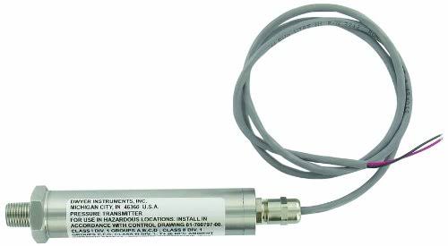 Intrinsically Safe Pressure Transmitter, 0-30 Psig, 3 ft. Cable, 4-20 mA, 2-Wire U13016