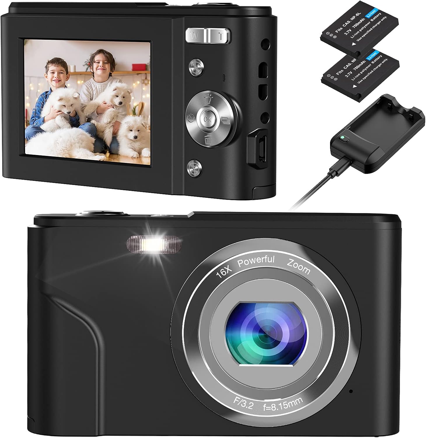 2 Pack Blue 1080P 36MP Compact Kids Camera X99350