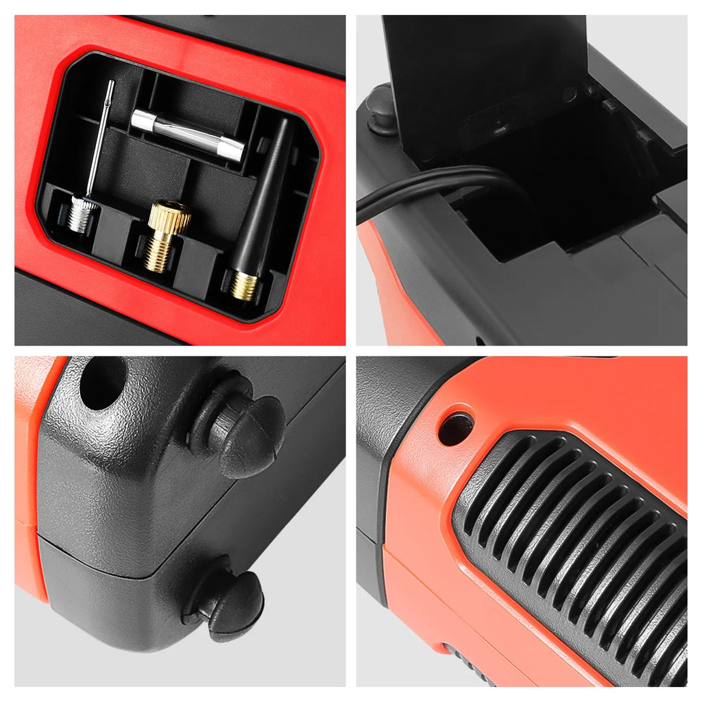 Red 150 PSI DC 12V Portable Digital Tire Inflator Z96013