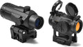 Black and Khaki 2 MOA 20mm Lens Tactical Red Dot Sight Scope 3X Magnifier Combo with 1 Inch Riser Mount Y630