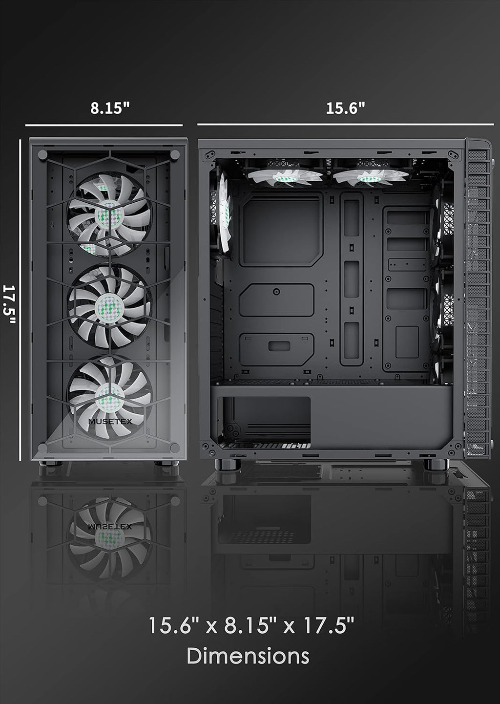 ATX PC Case with CPU Fan F22656