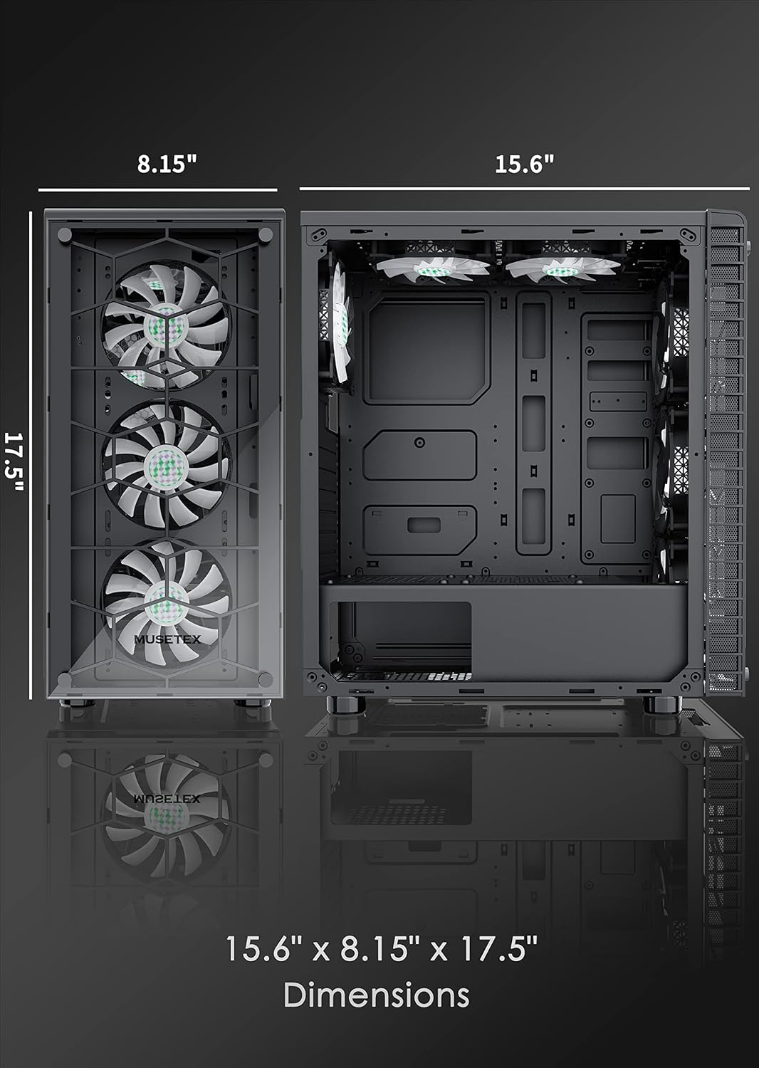 ATX PC Case with CPU Fan F22656