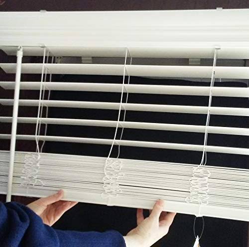 Cordless Faux Wood Blind 68.5 inch W x 60 inch H W161