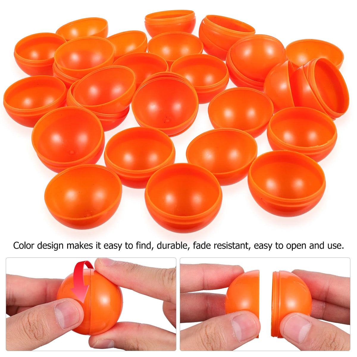 25 Pcs Plastic Hollow Openable Lottery Balls W431122