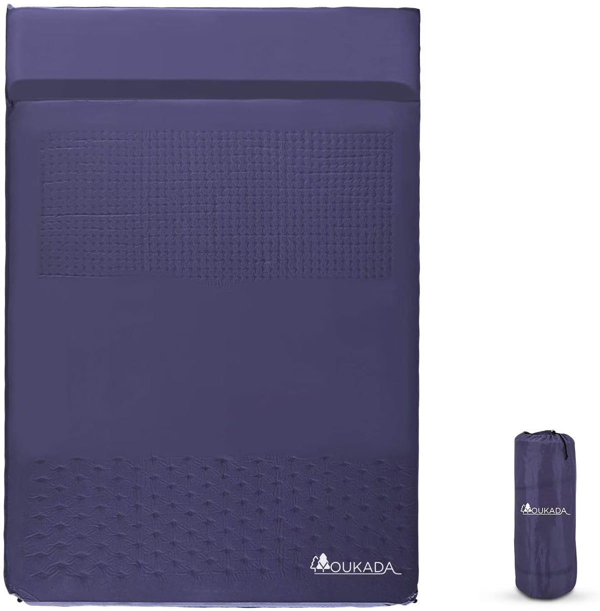 Navy Large Double Self Inflating Sleeping Pad with Pillow S49505
