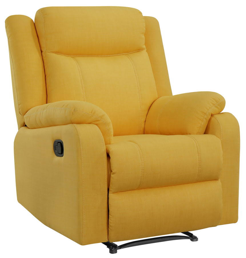 Yellow Twill Fabric Recliner G728