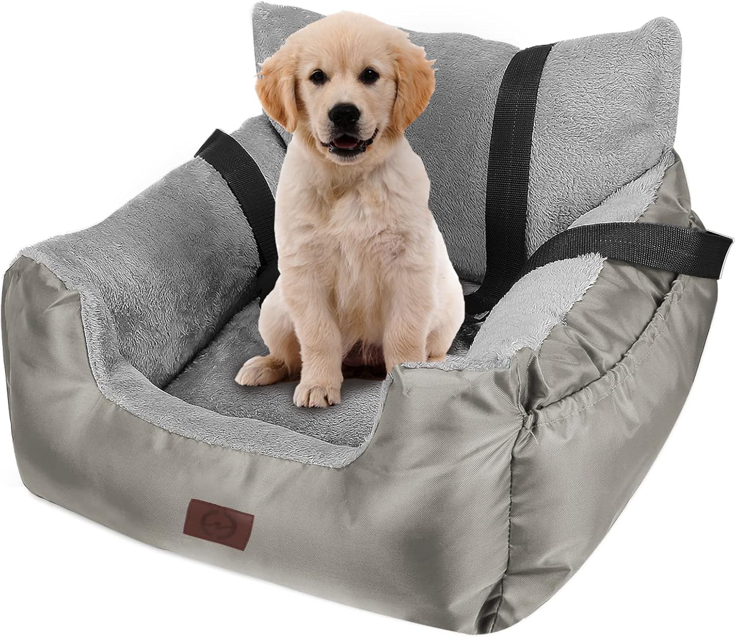 Dog Car Seat with Storage Pocket and Clip-On Safety Leash N49928