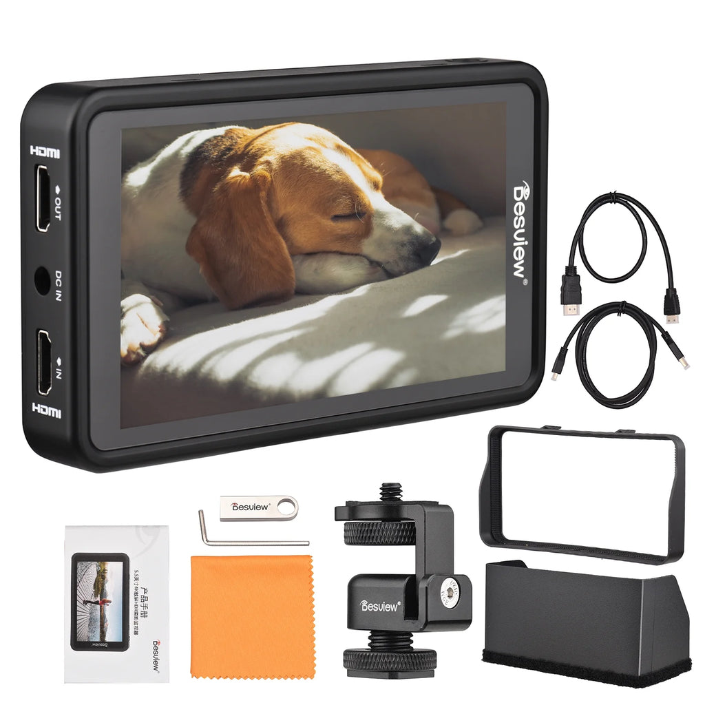 5.5 Inch 4K Touchscreen Field Monitor with Sunshade B451