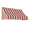 Burgundy/Tan Stripe Acrylic Fixed Awning F52607
