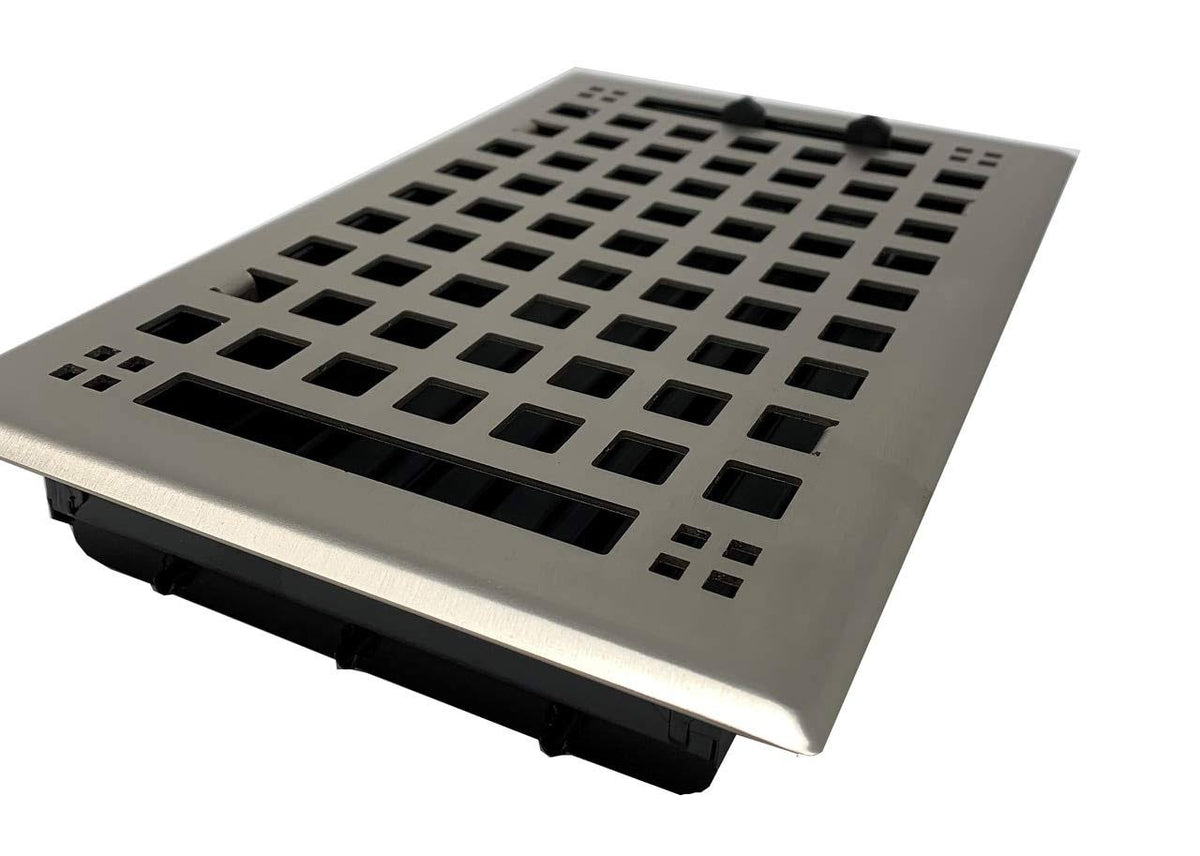 Brushed Nickel Steel Vent Covers, 6 x 12 S7579