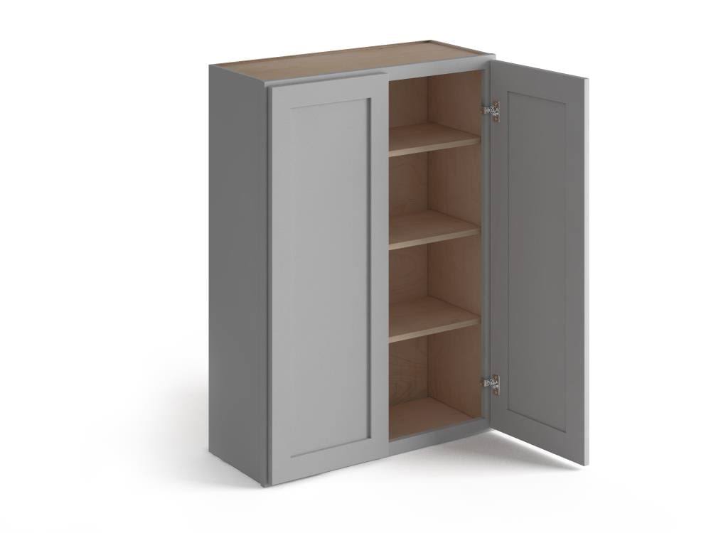 36-in W x 36-in H x 12-in D Gray Birch Door Wall Cabinet L173160