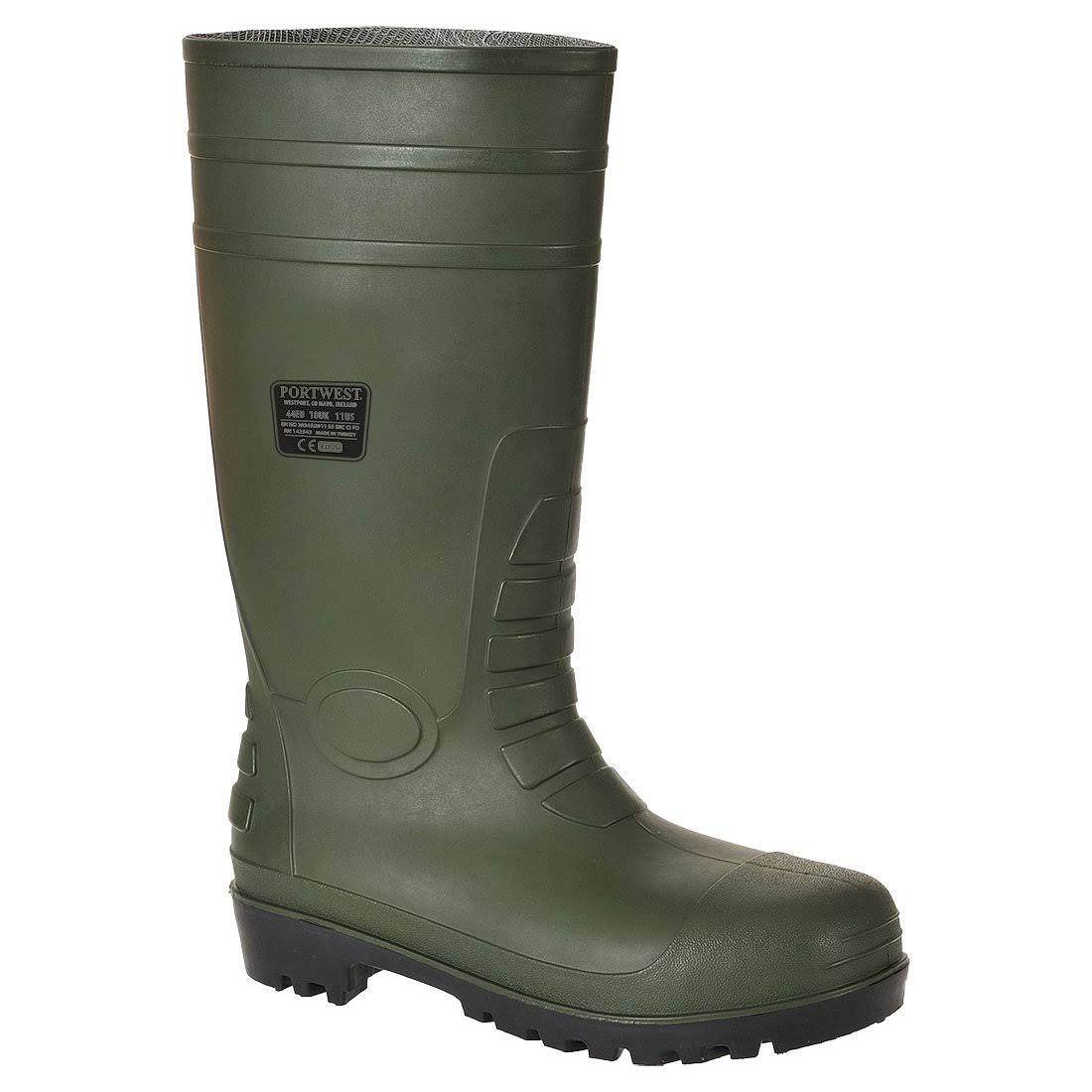 Green Wellington Safety Boots J16390