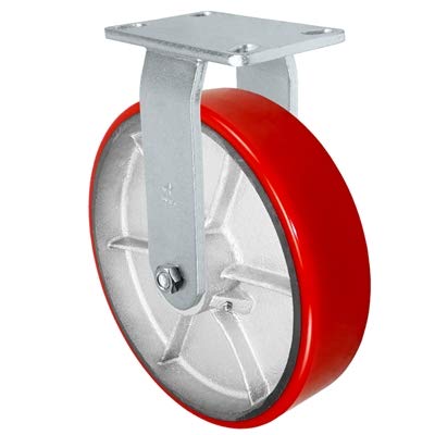 12 x 3 Heavy Duty Caster with Green Polyurethane Steel Wheel B7480