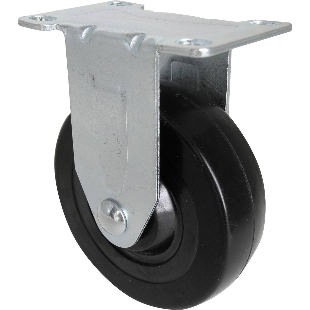4 in. Rubber Wheel Rigid Plate Caster T160