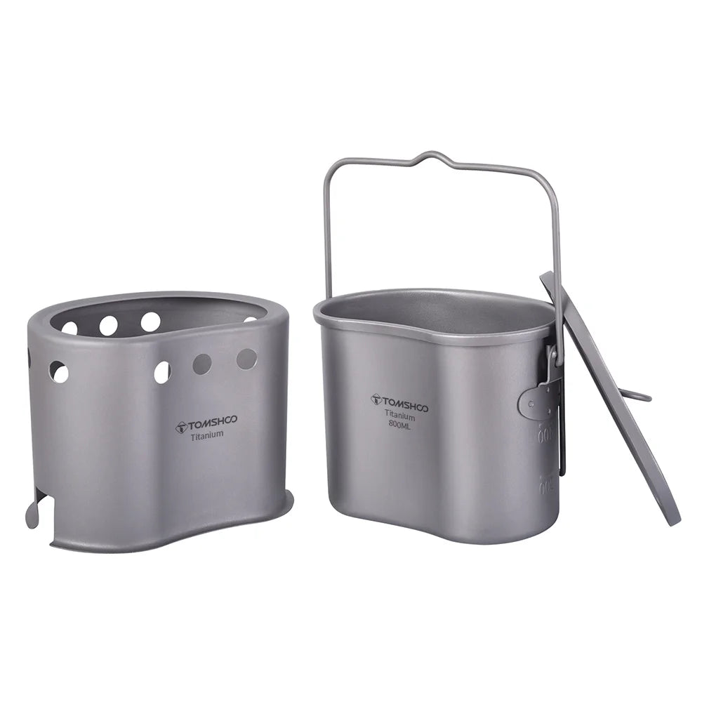 Outdoor Cookware Set Pot And Stove Portable Equipment L7410