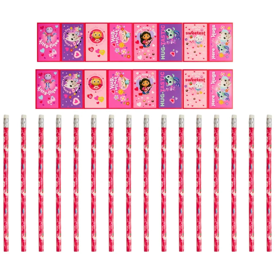 16 Count Greeting Card Set with Pencils N829