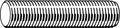 Threaded Rod, 1-1/4 inch-7, Stainless Steel, Plain Finish, 3 ft Length A284695
