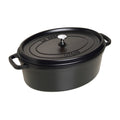Matte Black Cast Iron 8.5-Quart Oval Cocotte Y862177
