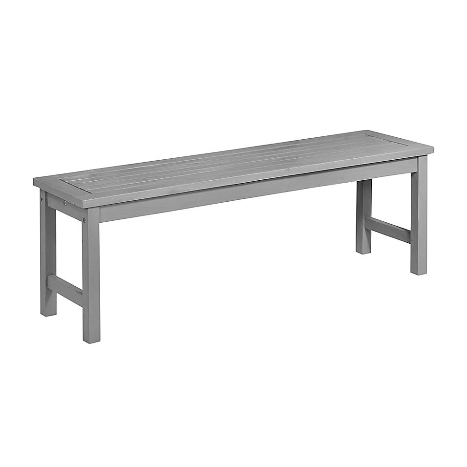 Grey Wash Acacia Wood Patio Bench O28553