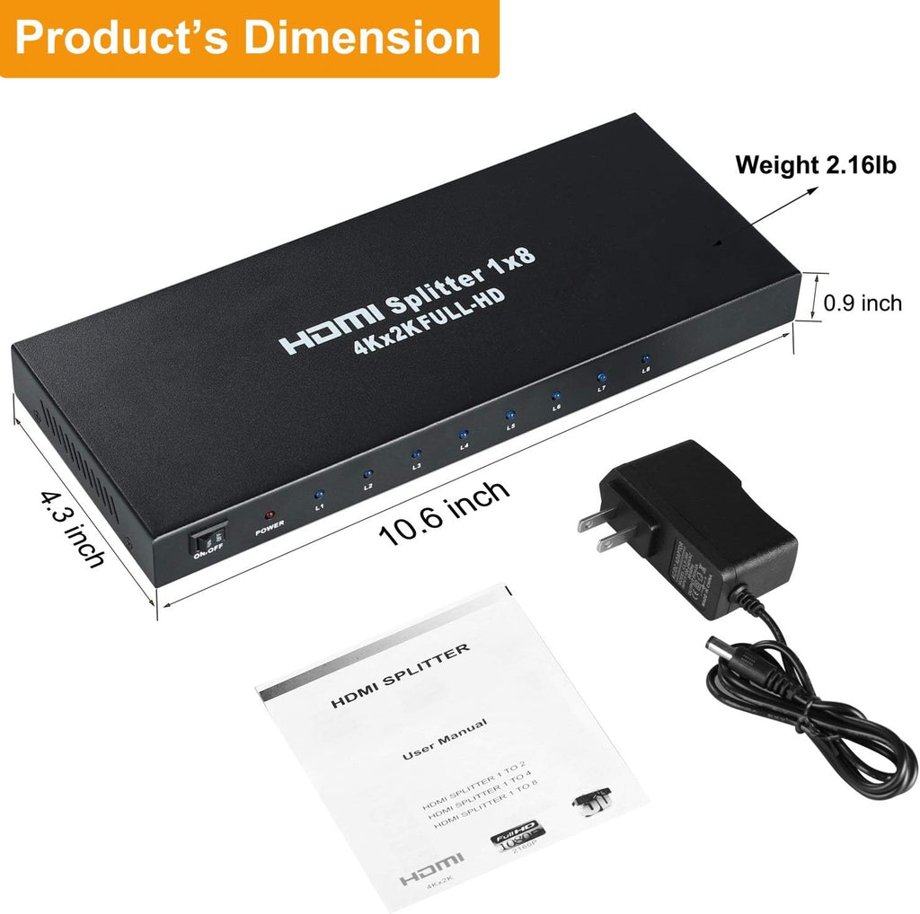 4K 1x8 HDMI Splitter Q186
