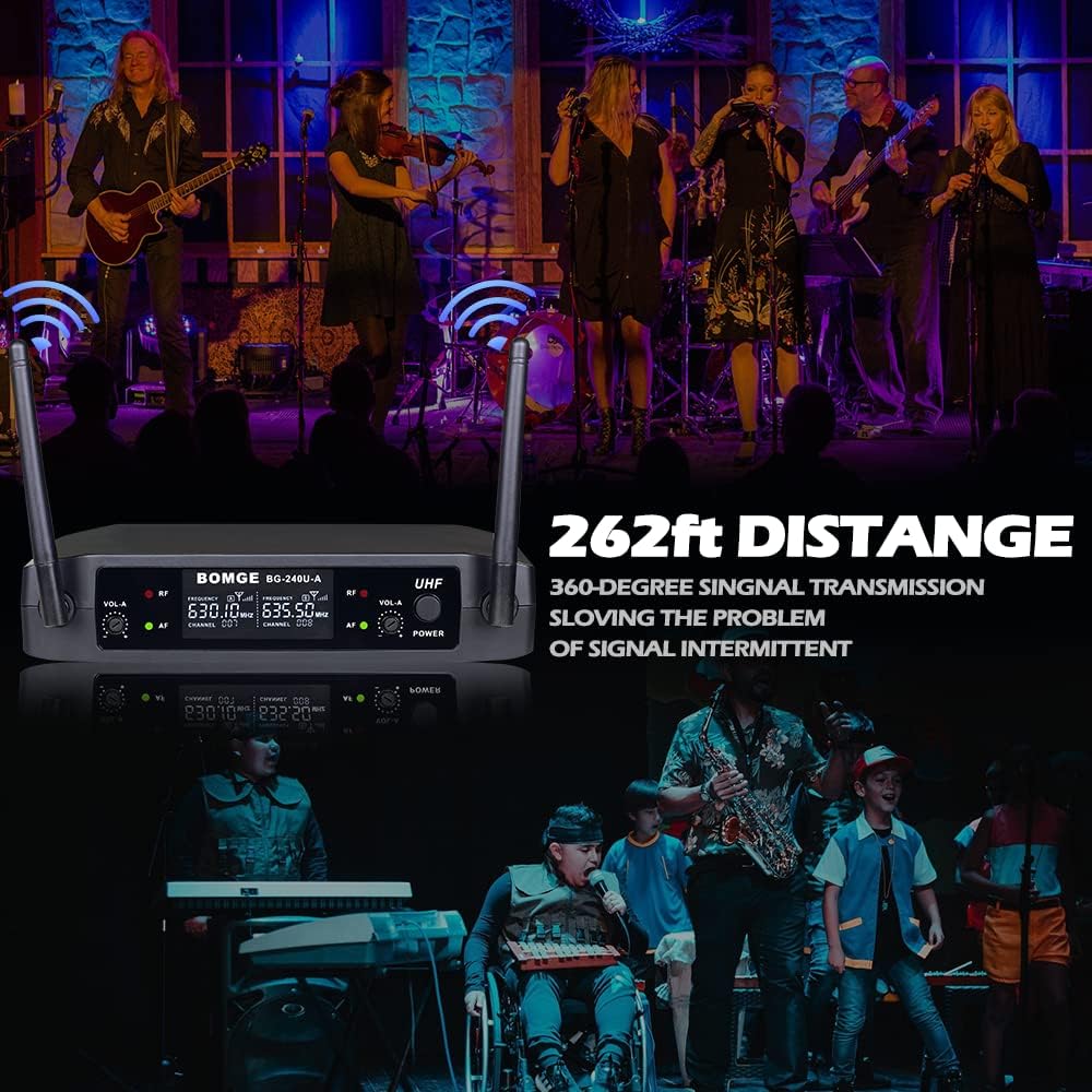 UHF Dual Handheld Wireless Microphones, Pack of 2 J6252