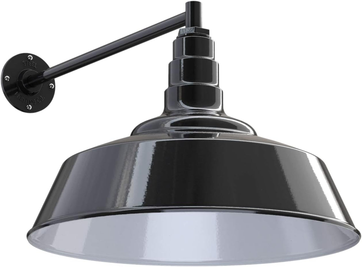 Black 20 inch Dome Barn Light W88195
